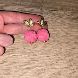 Spartina 449 Pink and Gold Floral Earrings